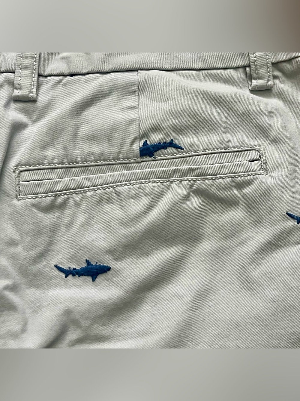 Old Navy Teal/Grey Flat-Front Chino Shorts set, like new - Picture 7 of 15